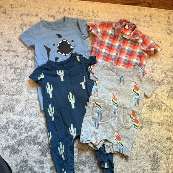 Bundle of 4 Tea collection rompers - Picture 1 of 5